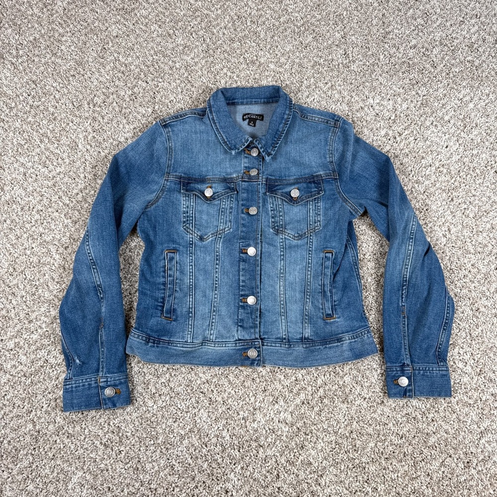 J Crew Jacket Womens S Light Wash Button Front Classic Denim Trucker